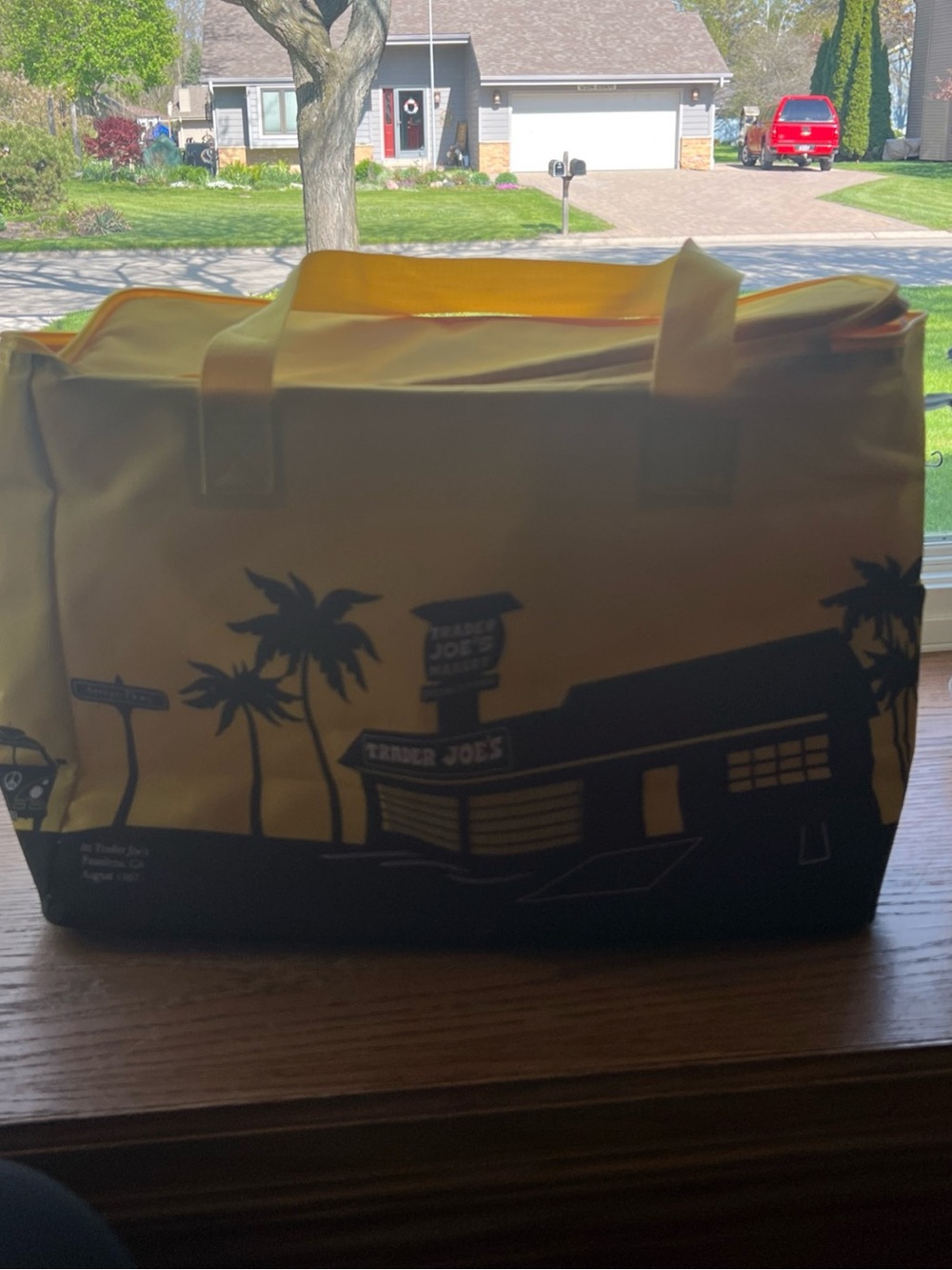 Rare Trader Joe's Bright Yellow Reusable Insulated Tote Bag